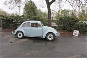 blue VW Bug