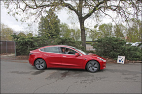red Tesla 3